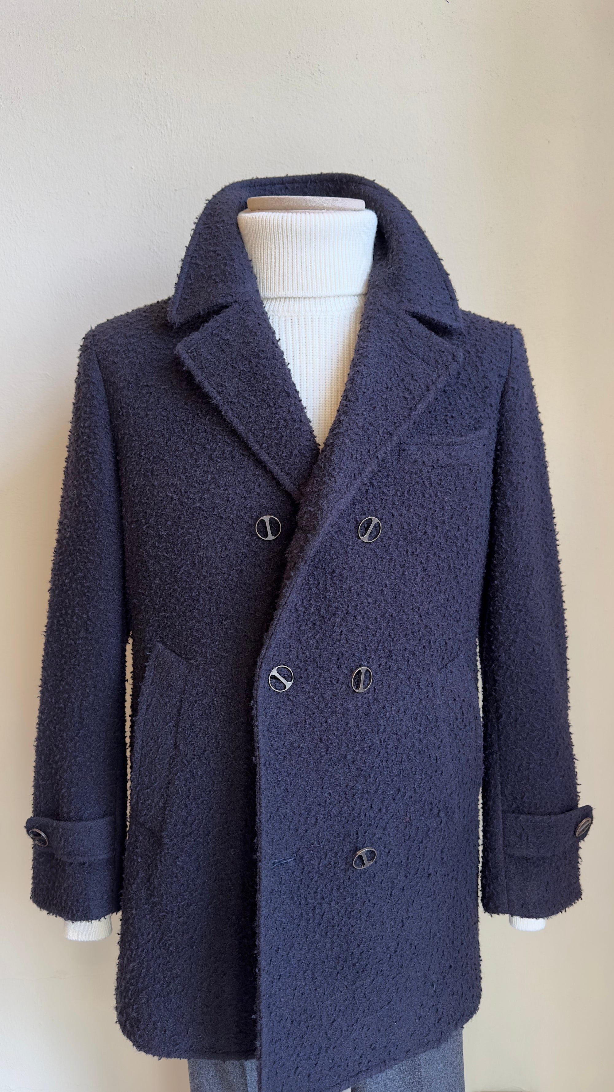 MAESTRALE | CAPPOTTO CABAN | PANNO CASENTINO | LANA | BLU ZERO