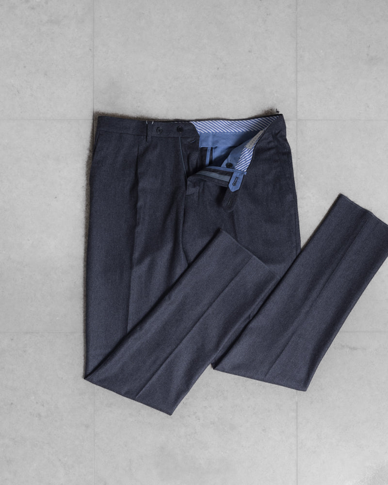 FLANUS | FLANNEL TROUSERS | VIRGIN WOOL | ANTHRACITE